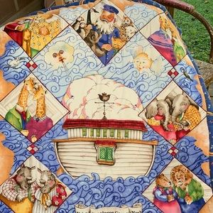 Handmade Noah Ark Baby Toddler Quilt Animals Blanket Bible Story